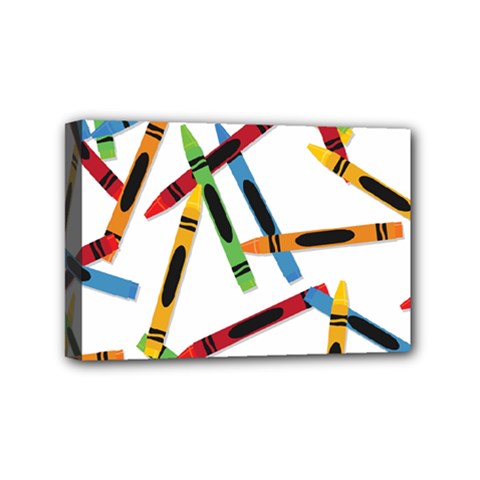 Crayons Color Pencils Stationary Mini Canvas 6  X 4  (stretched) by Ravend