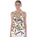 Crayons Color Pencils Stationary Babydoll Tankini Top View1