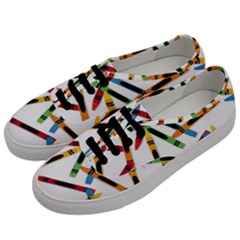 Crayons Color Pencils Stationary Men s Classic Low Top Sneakers by Ravend