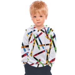 Crayons Color Pencils Stationary Kids  Overhead Hoodie by Ravend