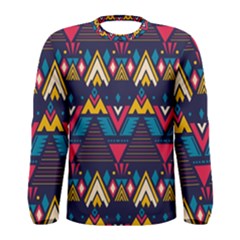 Pattern Colorful Aztec Men s Long Sleeve Tee