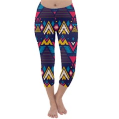 Pattern Colorful Aztec Capri Winter Leggings 