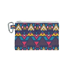 Pattern Colorful Aztec Canvas Cosmetic Bag (small) by Ravend