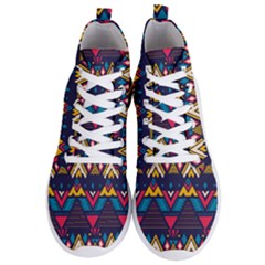 Pattern Colorful Aztec Men s Lightweight High Top Sneakers by Ravend