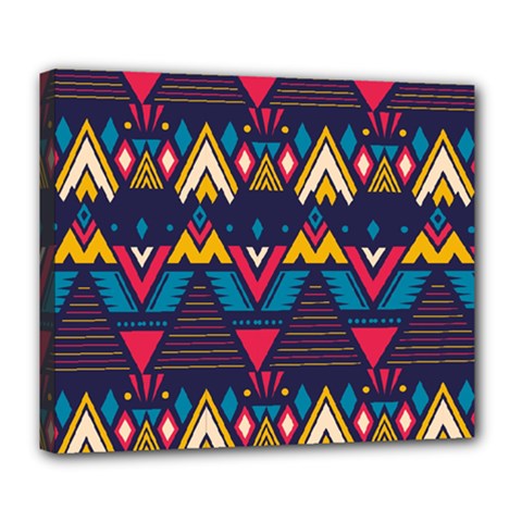 Pattern Colorful Aztec Deluxe Canvas 24  X 20  (stretched) by Ravend