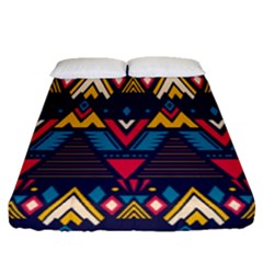 Pattern Colorful Aztec Fitted Sheet (queen Size) by Ravend