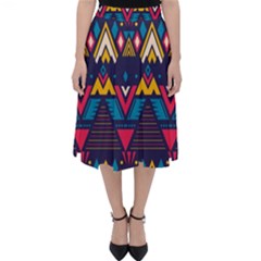 Pattern Colorful Aztec Classic Midi Skirt by Ravend