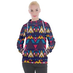 Pattern Colorful Aztec Women s Hooded Pullover