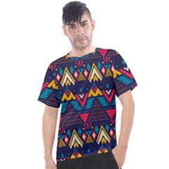 Pattern Colorful Aztec Men s Sport Top by Ravend