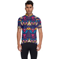 Pattern Colorful Aztec Men s Short Sleeve Cycling Jersey