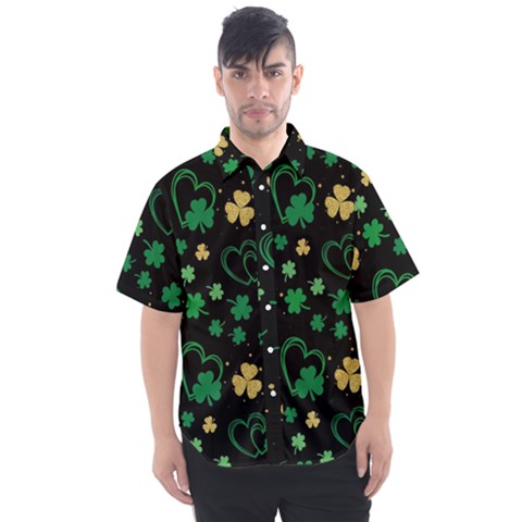 Clovers Flowers Clover Pat Men s Short Sleeve Shirt by Ravend