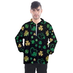 Clovers Flowers Clover Pat Men s Half Zip Pullover