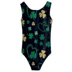 Clovers Flowers Clover Pat Kids  Cut-out Back One Piece Swimsuit by Ravend