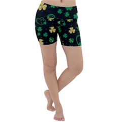 Clovers Flowers Clover Pat Lightweight Velour Yoga Shorts by Ravend