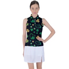 Clovers Flowers Clover Pat Women s Sleeveless Polo Tee by Ravend