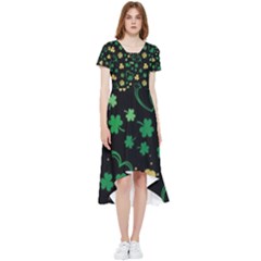 Clovers Flowers Clover Pat High Low Boho Dress by Ravend