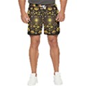 Mushroom Fungus Gold Psychedelic Men s Runner Shorts View1