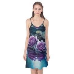 Roses Water Lilies Watercolor Camis Nightgown  by Ravend