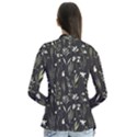 Plants Floral Art Pattern Design Drape Collar Cardigan View2