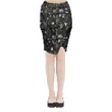 Plants Floral Art Pattern Design Midi Wrap Pencil Skirt View1