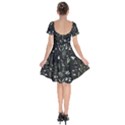 Plants Floral Art Pattern Design Short Sleeve Bardot Dress View2