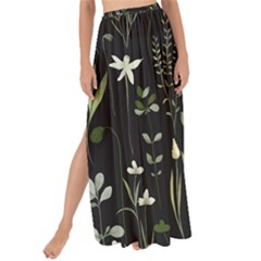 Plants Floral Art Pattern Design Maxi Chiffon Tie-up Sarong by Ravend