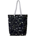 Plants Floral Art Pattern Design Full Print Rope Handle Tote (Small) View1