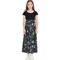 Plants Floral Art Pattern Design Kids  Flared Maxi Skirt View1