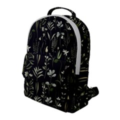 Plants Floral Art Pattern Design Flap Pocket Backpack (large) by Ravend