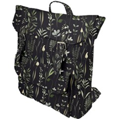 Plants Floral Art Pattern Design Buckle Up Backpack by Ravend