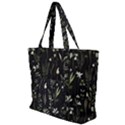 Plants Floral Art Pattern Design Zip Up Canvas Bag View1