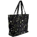 Plants Floral Art Pattern Design Zip Up Canvas Bag View2