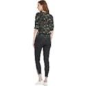 Plants Floral Art Pattern Design Quarter Sleeve Blouse View2