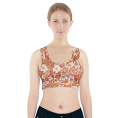 Flowers Petals Leaves Floral Print Sports Bra With Pocket by Ravend