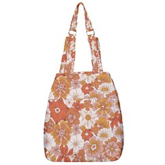 Flowers Petals Leaves Floral Print Center Zip Backpack by Ravend