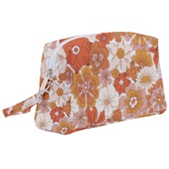 Flowers Petals Leaves Floral Print Wristlet Pouch Bag (large) by Ravend