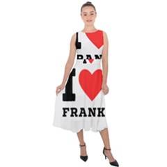 I Love Frank Midi Tie-back Chiffon Dress by ilovewhateva