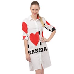 I Love Frank Long Sleeve Mini Shirt Dress by ilovewhateva