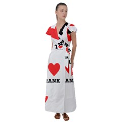 I Love Frank Flutter Sleeve Maxi Dress by ilovewhateva