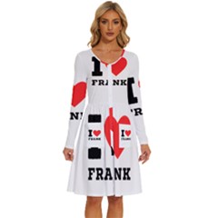 I Love Frank Long Sleeve Dress With Pocket by ilovewhateva