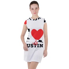 I Love Justin Drawstring Hooded Dress by ilovewhateva