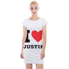 I Love Justin Cap Sleeve Bodycon Dress by ilovewhateva