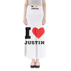 I Love Justin Full Length Maxi Skirt by ilovewhateva