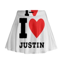 I Love Justin Mini Flare Skirt by ilovewhateva