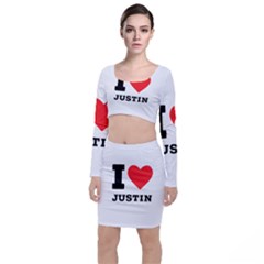 I Love Justin Top And Skirt Sets by ilovewhateva