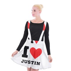 I Love Justin Suspender Skater Skirt by ilovewhateva