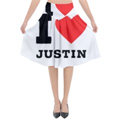 I Love Justin Flared Midi Skirt by ilovewhateva