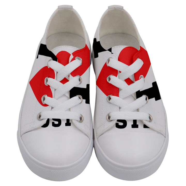 I love justin Kids  Low Top Canvas Sneakers