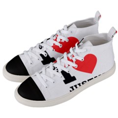 I Love Justin Men s Mid-top Canvas Sneakers by ilovewhateva