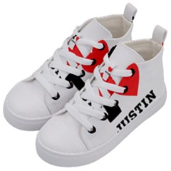 I Love Justin Kids  Mid-top Canvas Sneakers by ilovewhateva